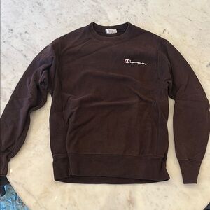 Vintage Champion Men's Brown Sweater